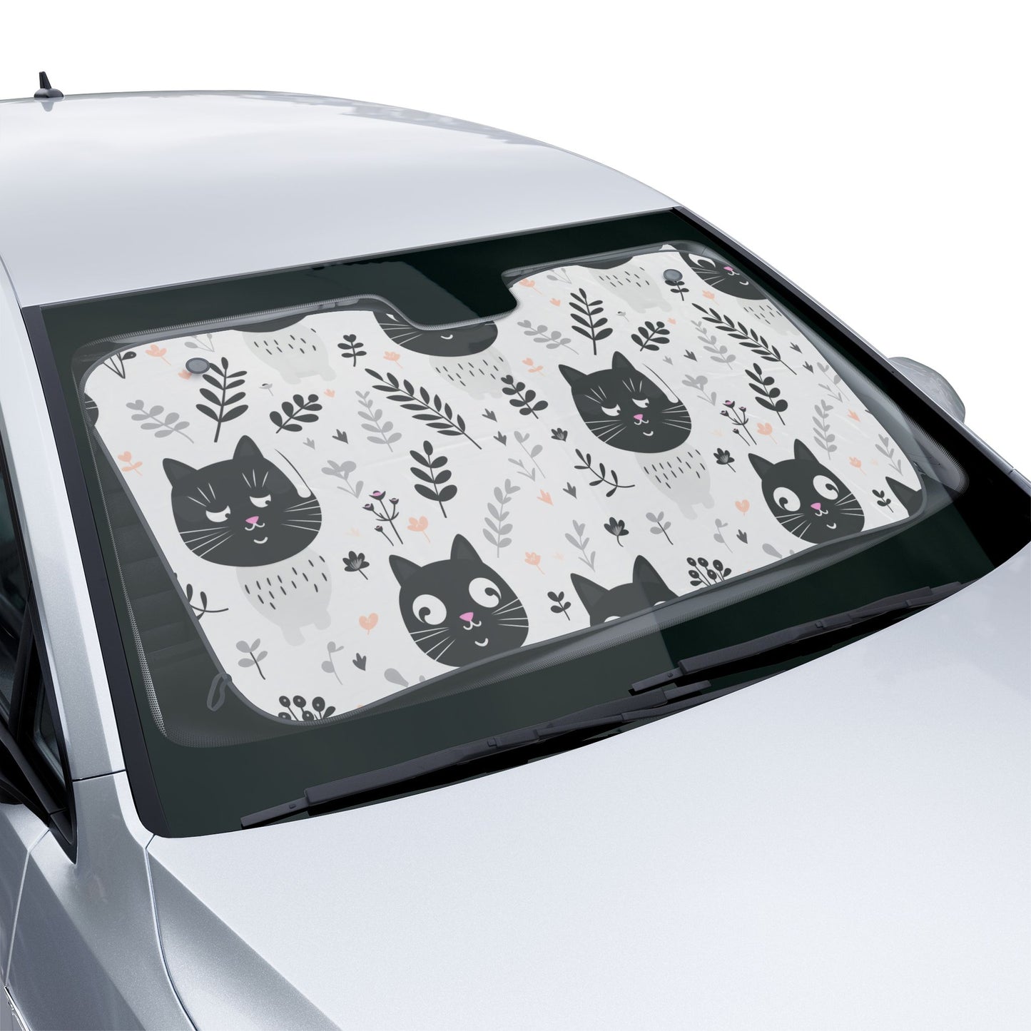 Cute Cat Car Sun Shades - Funny Pet Design for Animal Lovers